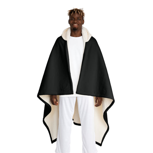Hooded Sherpa Blanket – Cozy Fleece Cape with Plush Lining