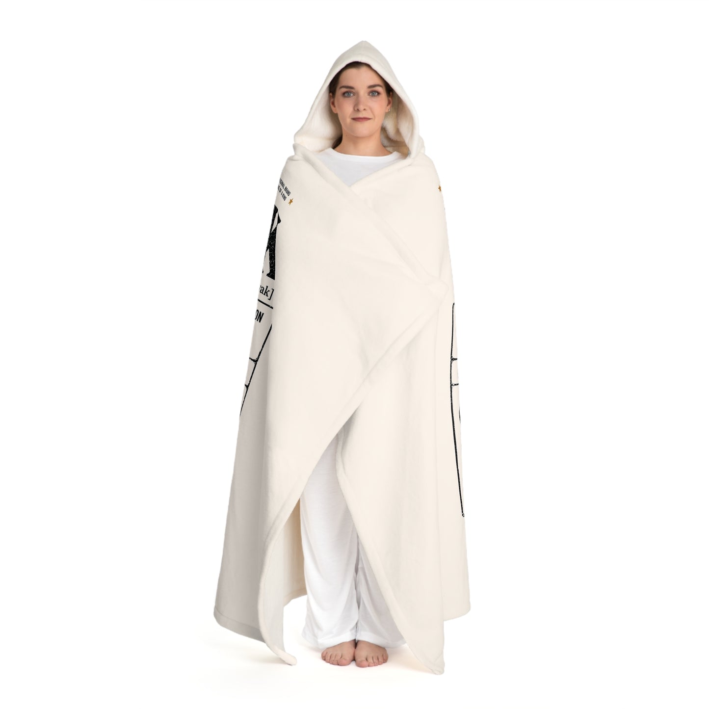 Hooded Sherpa Blanket – Cozy Fleece Cape with Plush Lining