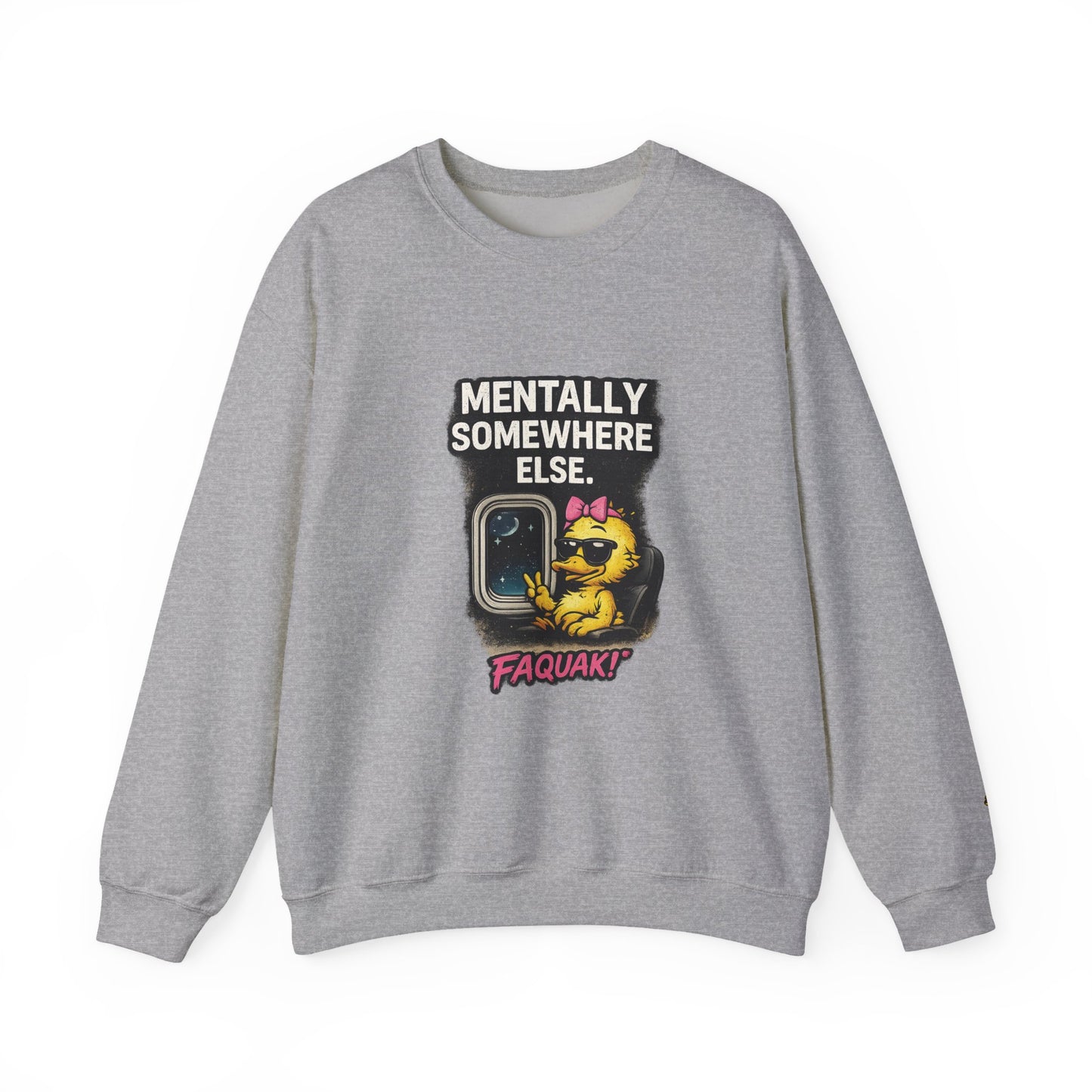 I Don’t Trip I Glide Crewneck Sweatshirt — Cute Skate Duck Graphic