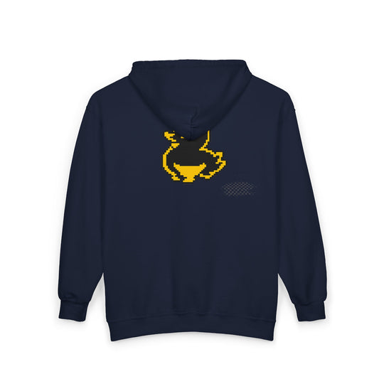 F!AQUAK! Zip Hoodie — Retro Neon Graphic “One Word, All Feels”