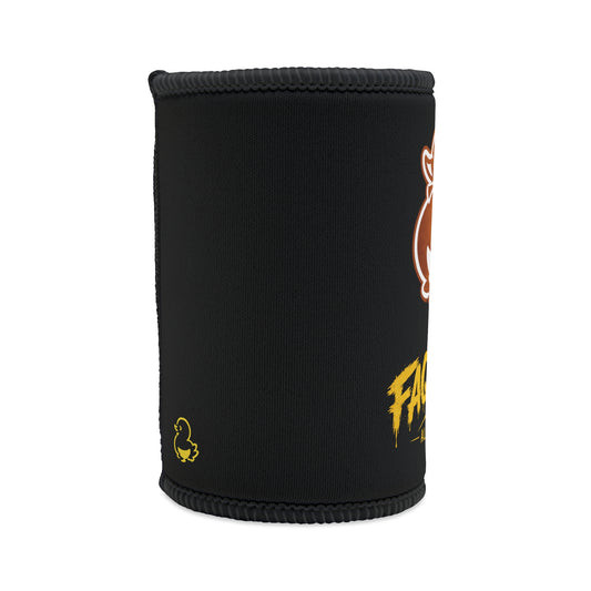 Faquak! Black Stubby Cooler — All Feels Duck Logo Can Cooler
