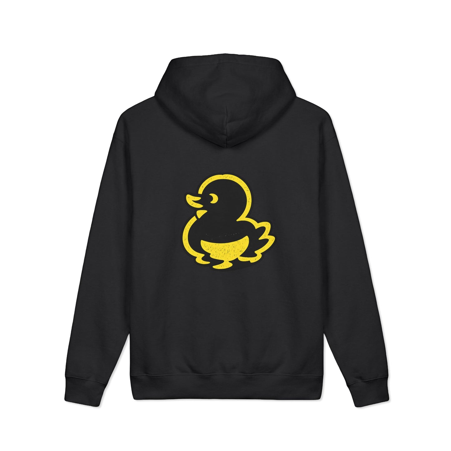 FAQUAK! Graphic Hoodie — Retro Graffiti Front & Yellow Duck Back