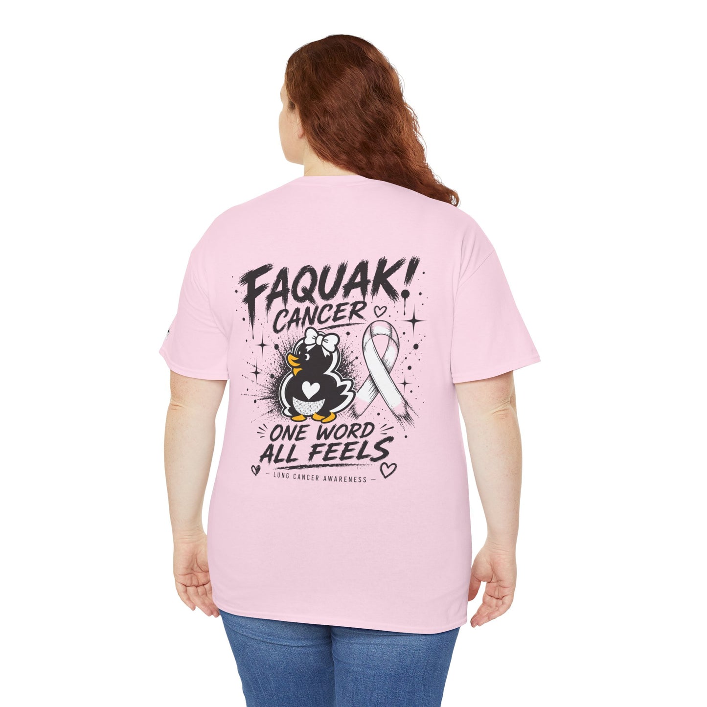Heavy Cotton Tee. Lung Cancer Awareness.