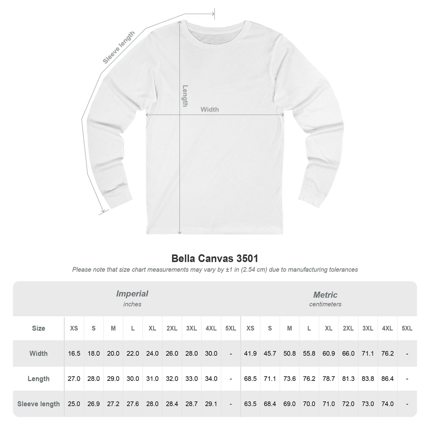 Unisex Jersey Long Sleeve Tee