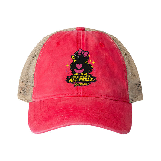 Faquak! Women's Washed Mesh-Back Cap