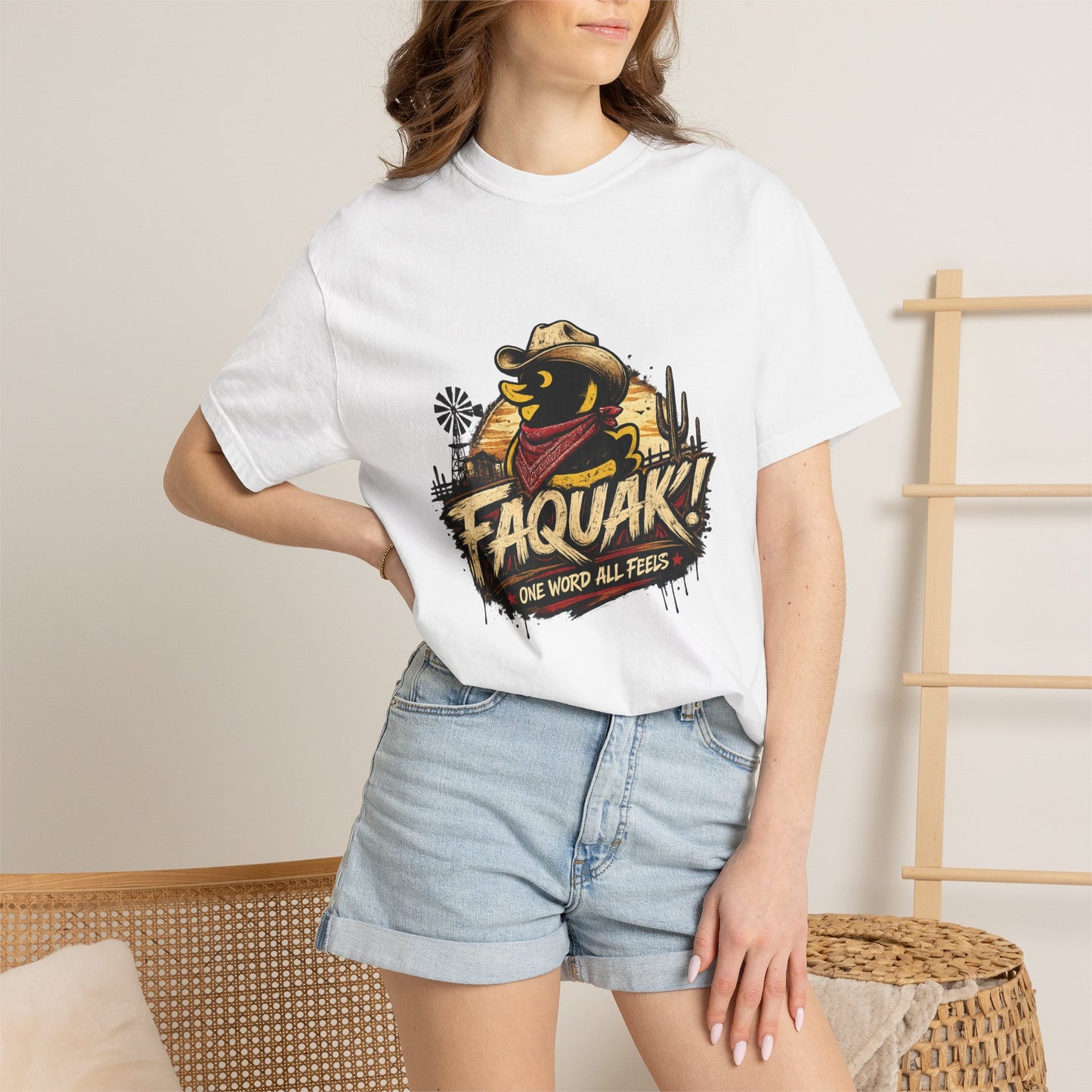 Faquak! Graphic T-Shirt — Retro Duck Logo Tee