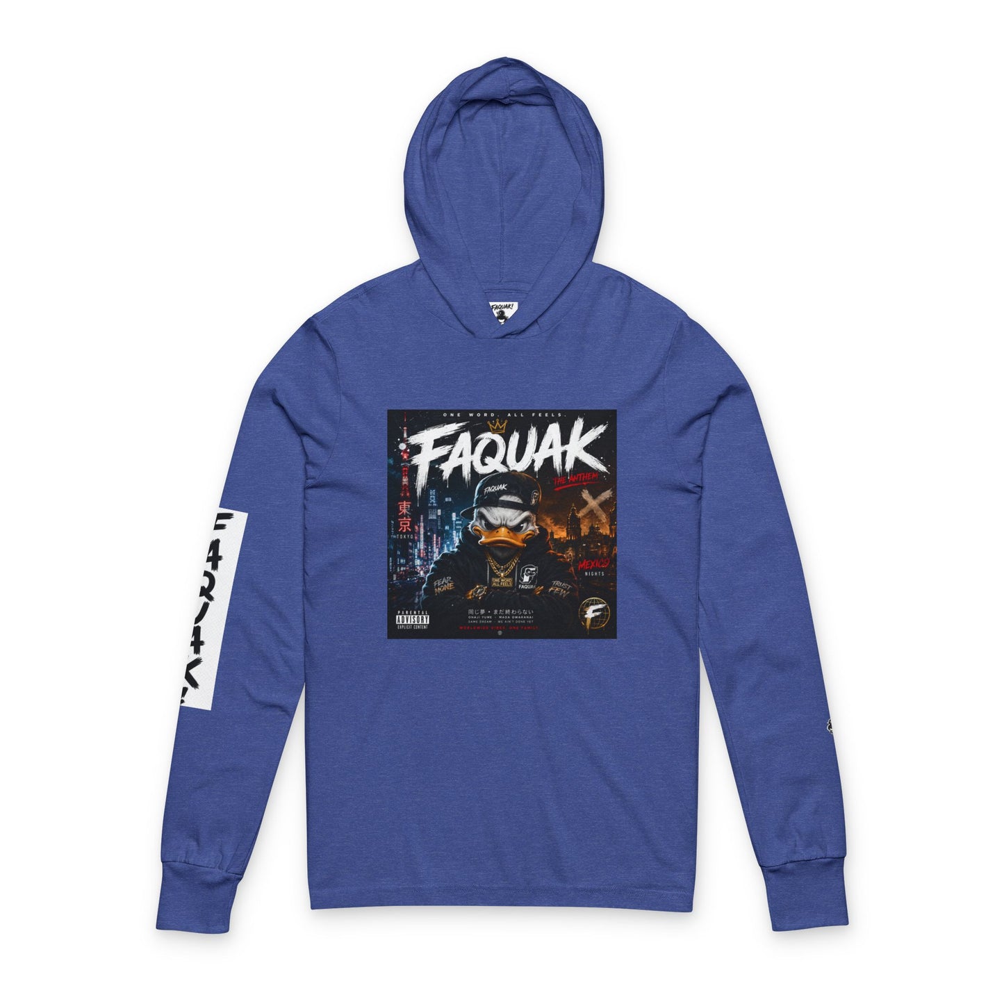 Faquak Graphic Hoodie Tee — Streetwear Long-Sleeve Hooded Shirt