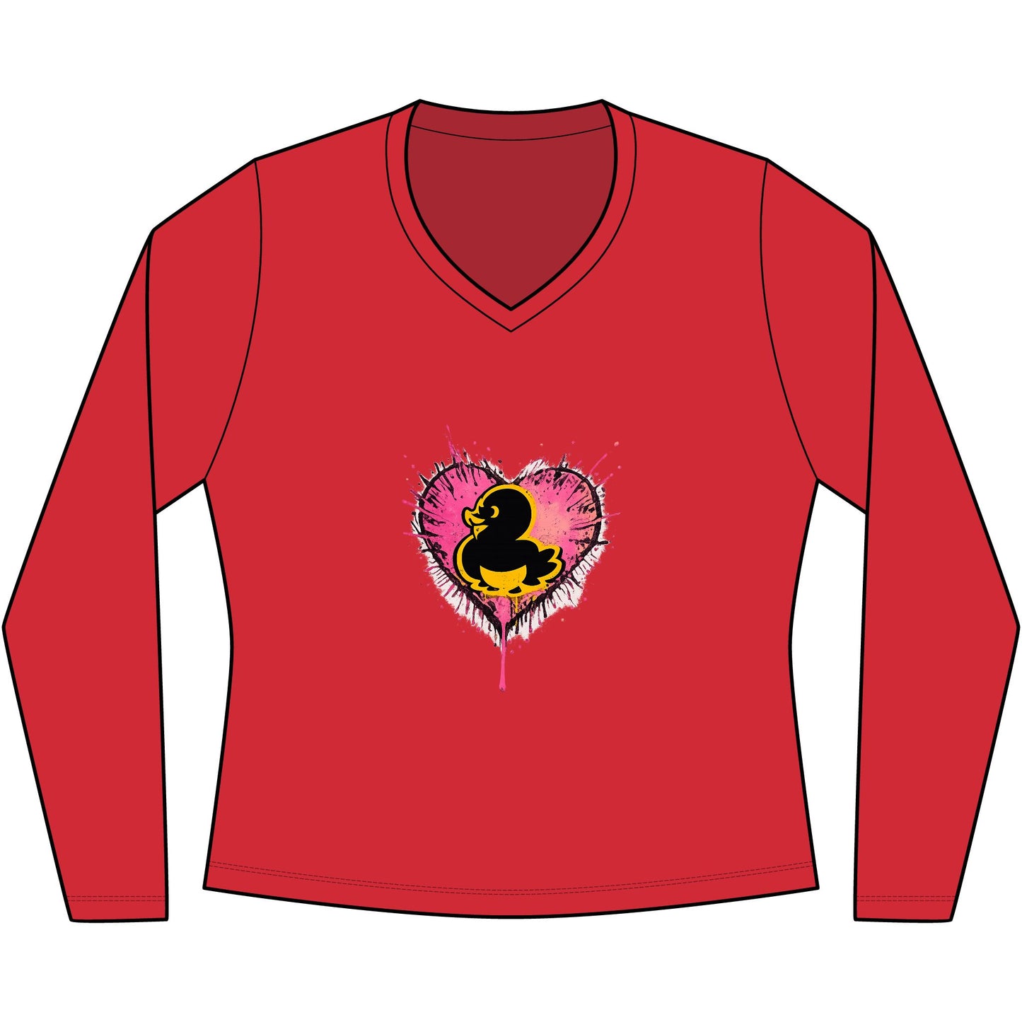 Faquak! Feelings — Women's Long Sleeve Fan Favorite V-Neck Tee