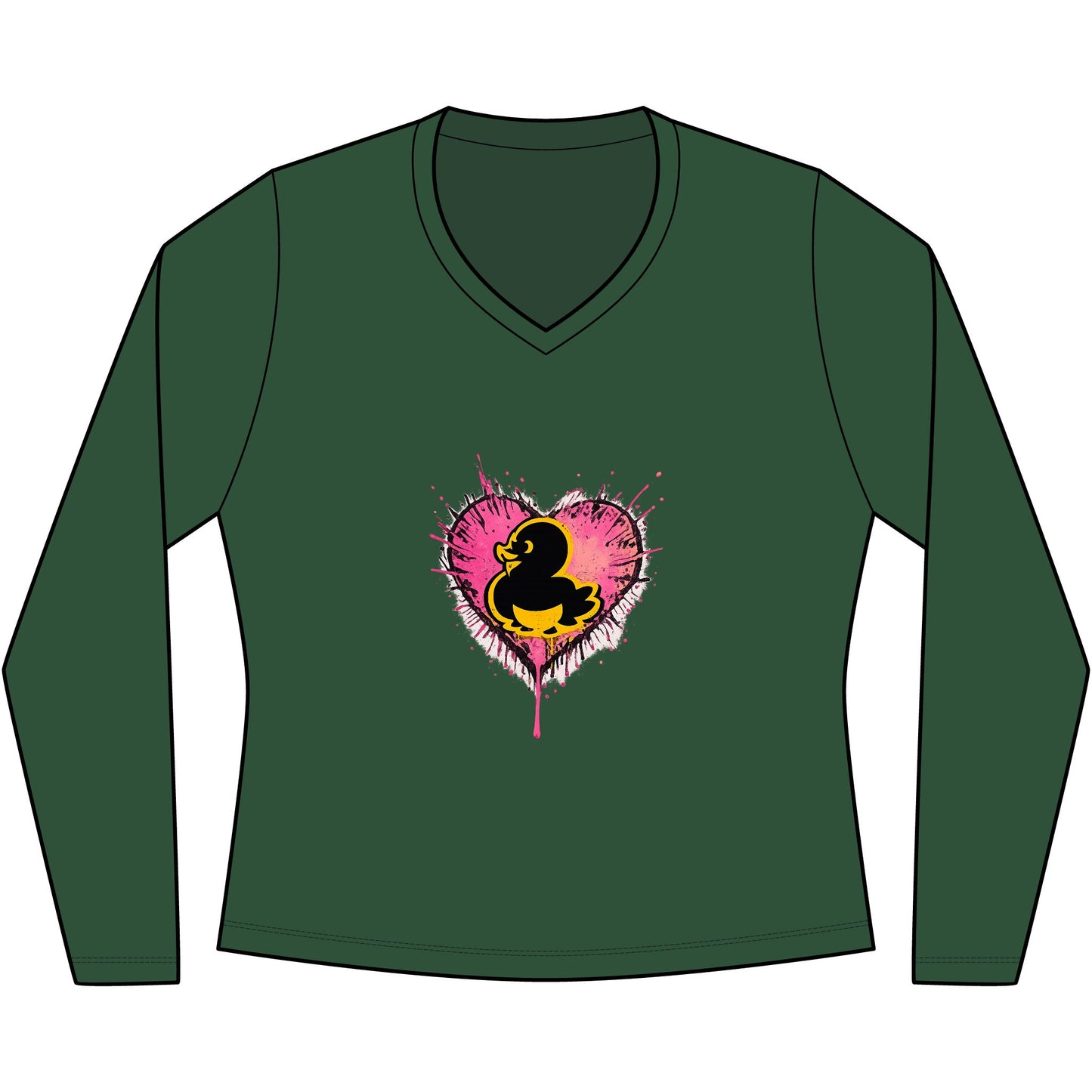 Faquak! Feelings — Women's Long Sleeve Fan Favorite V-Neck Tee