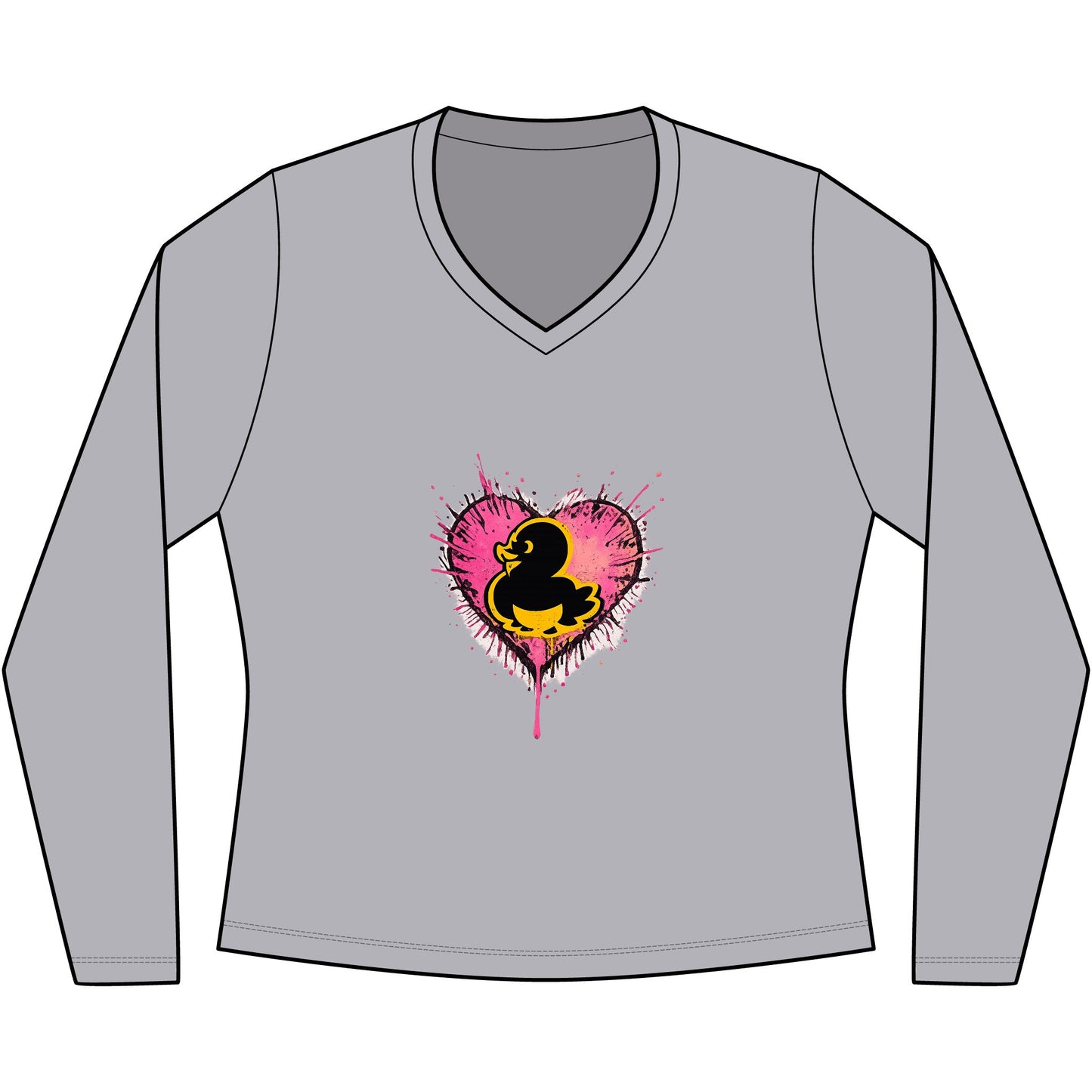 Faquak! Feelings — Women's Long Sleeve Fan Favorite V-Neck Tee