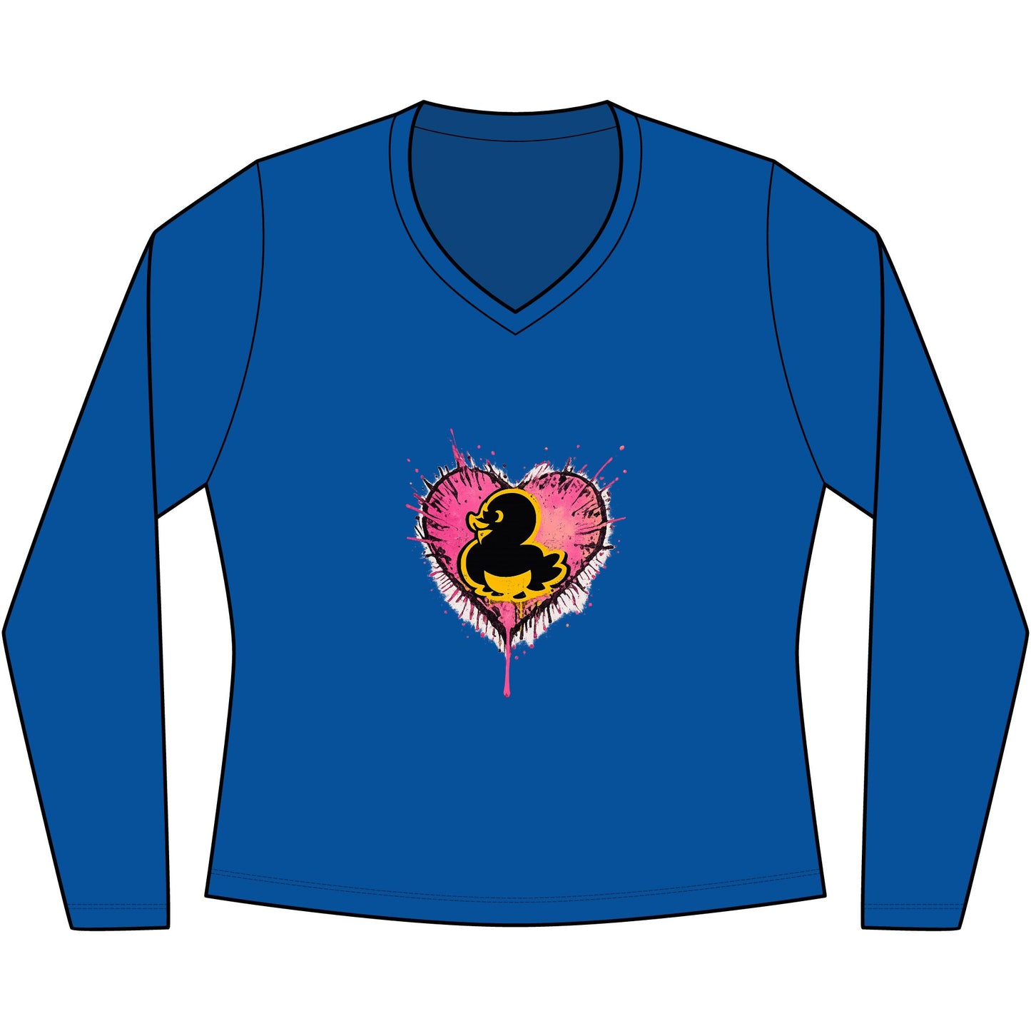 Faquak! Feelings — Women's Long Sleeve Fan Favorite V-Neck Tee