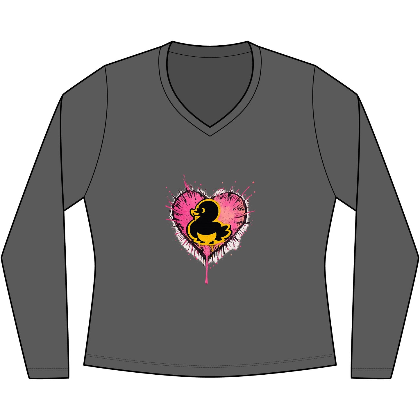Faquak! Feelings — Women's Long Sleeve Fan Favorite V-Neck Tee