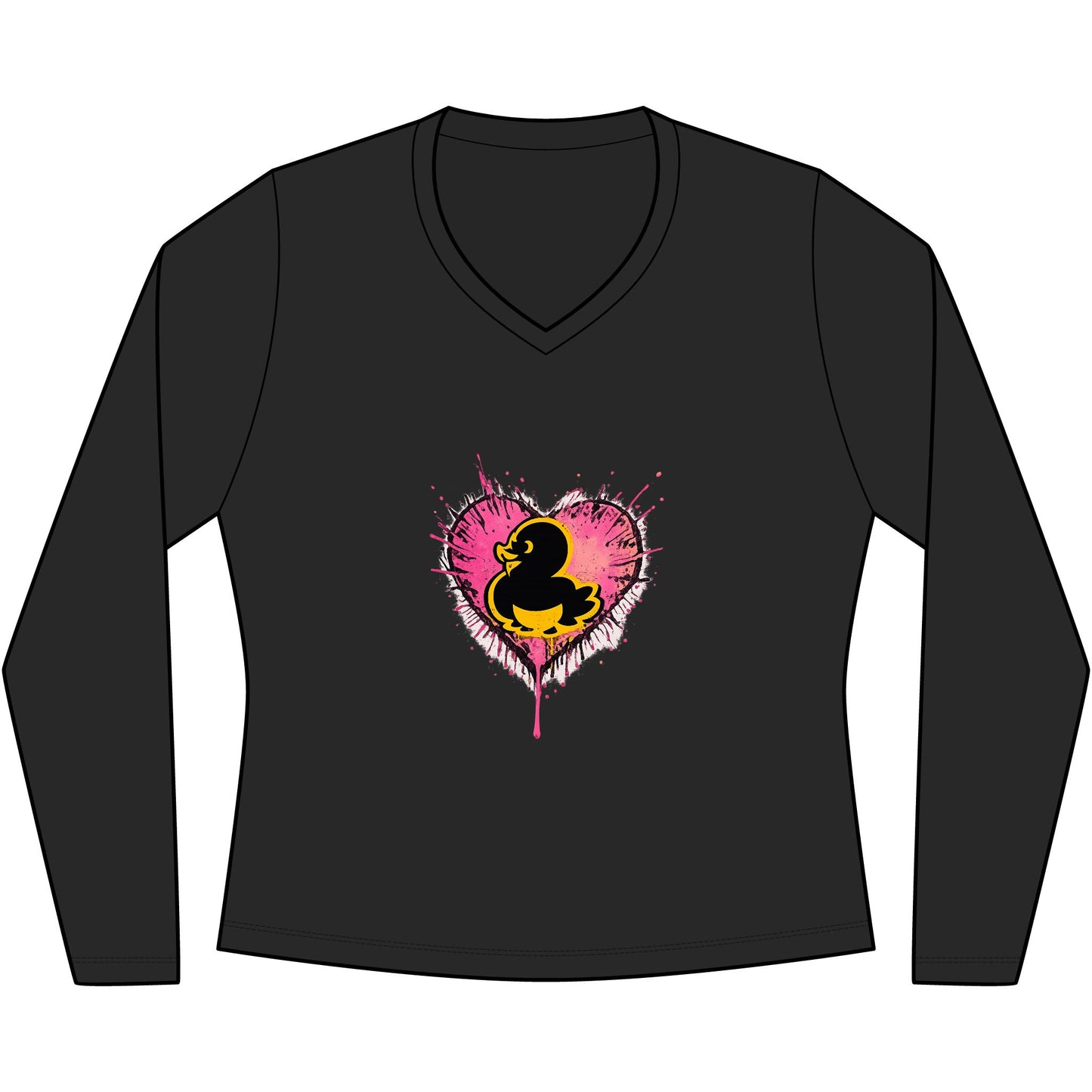 Faquak! Feelings — Women's Long Sleeve Fan Favorite V-Neck Tee
