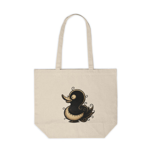 Canvas Tote Bag — Vintage Black Duck "FAQUAK! One Word. All Feels." Design