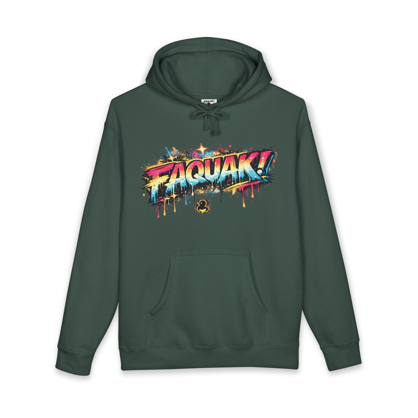 Graffiti "ZAQUAK!" Hoodie - Colorful Streetwear Pullover