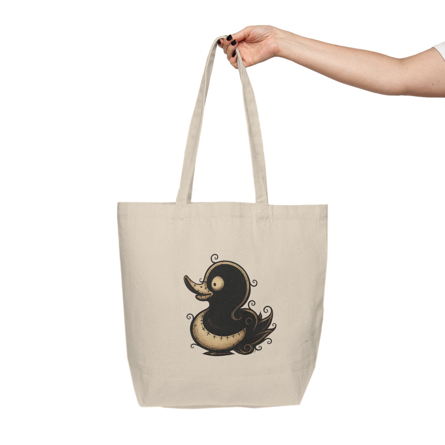 Canvas Tote Bag — Vintage Black Duck "FAQUAK! One Word. All Feels." Design