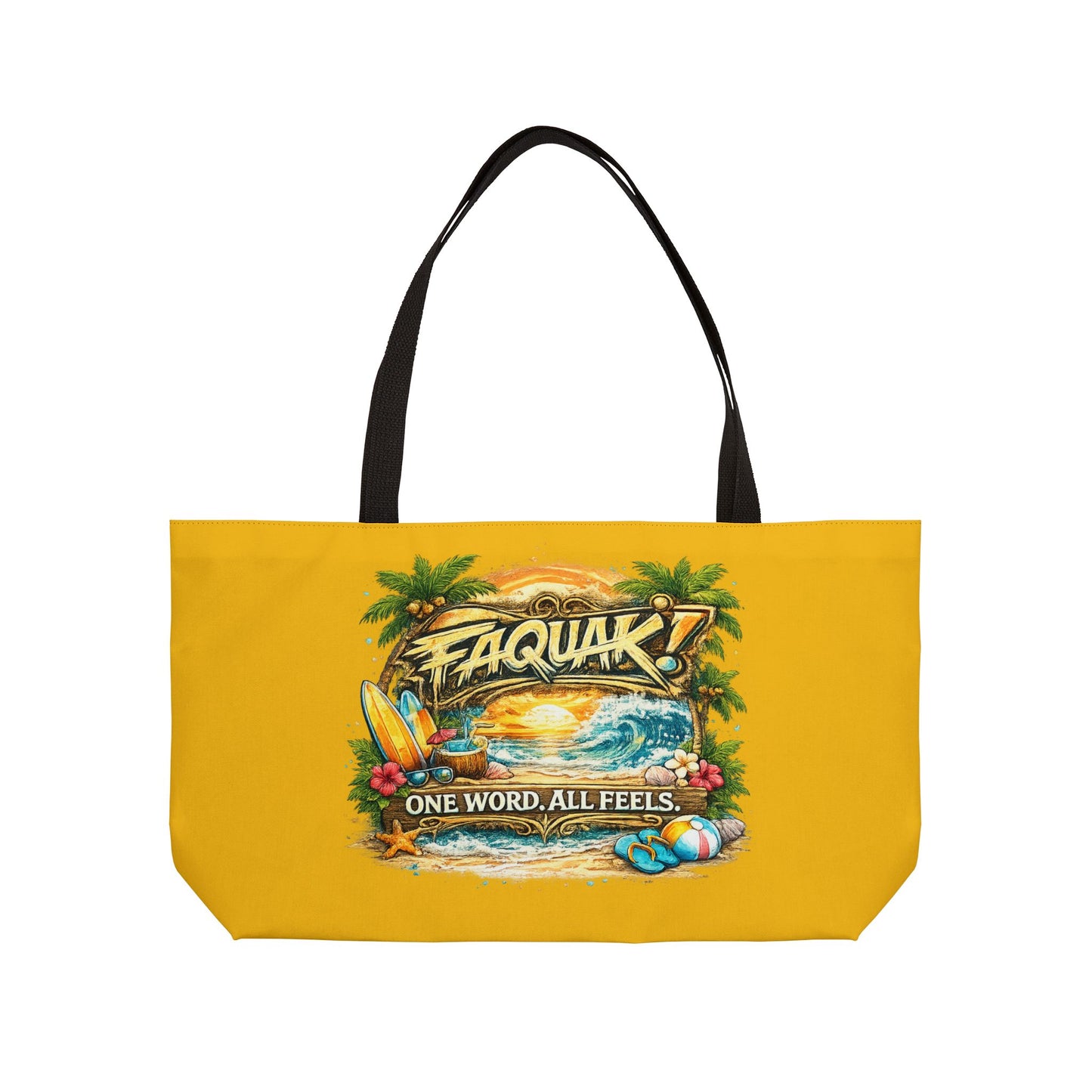 Weekender Tote Bag — “Weekend Forecast: 100% Chance of Doing Nothing” Beach Vacation Tote