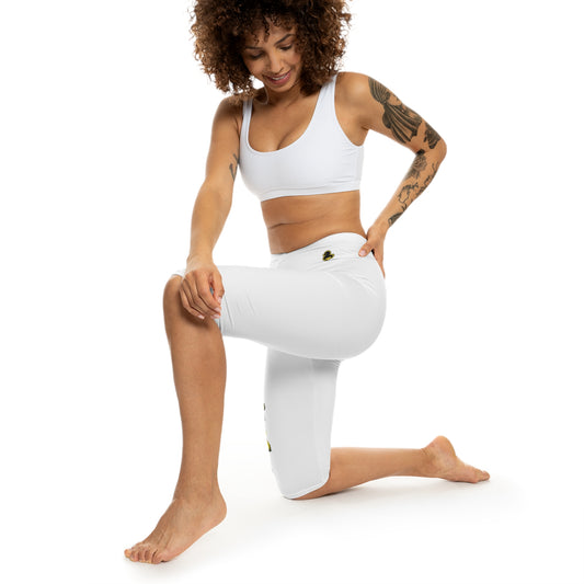 Faquak! Women's Capri Leggings — White
