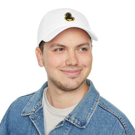 Embroidered Black Duck Low Profile Baseball Cap — Minimal Retro Patch Hat