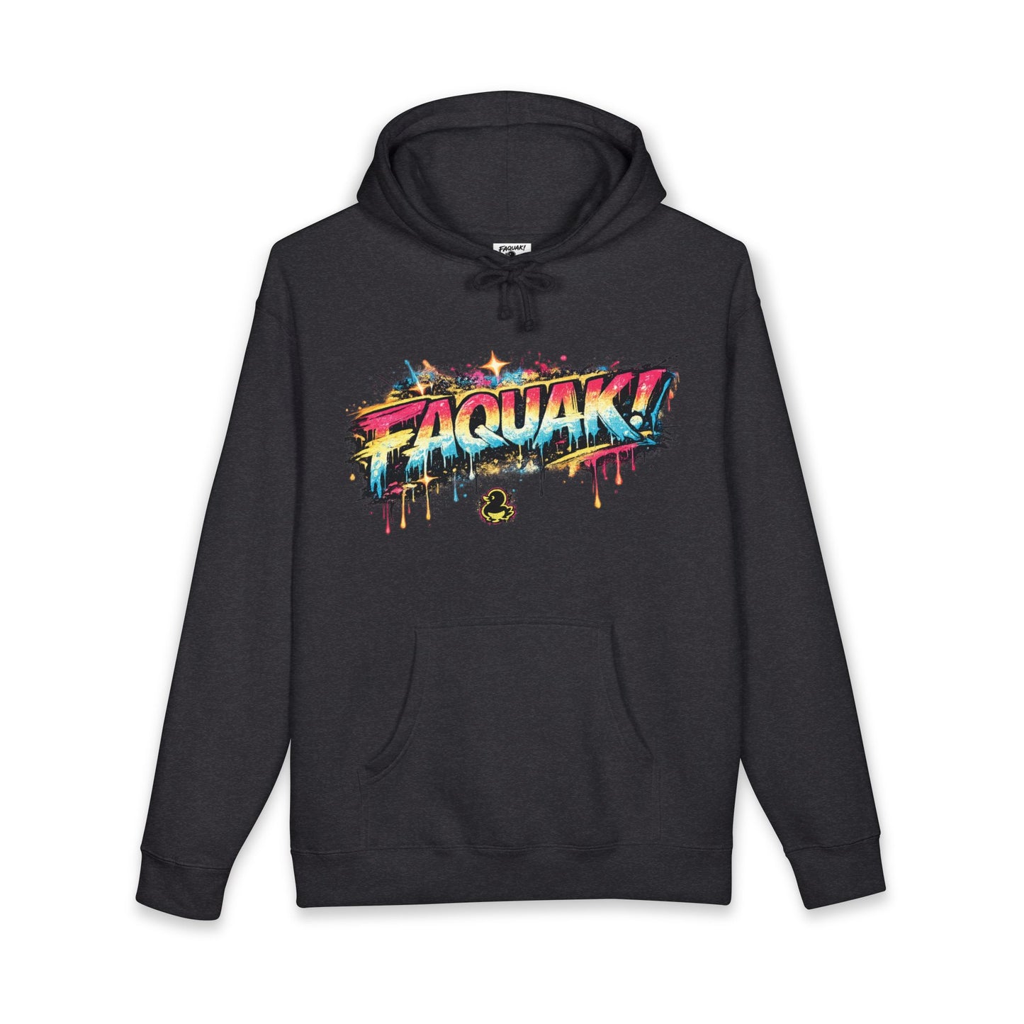 Graffiti "ZAQUAK!" Hoodie - Colorful Streetwear Pullover