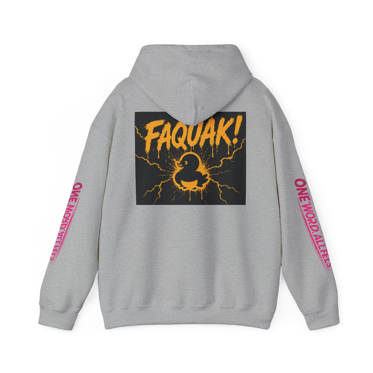 Duck Graphic Hoodie — “FAQUAK!” One Word All Feels Streetwear Hoodie