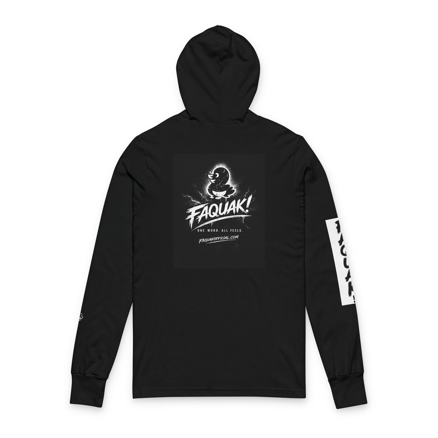 Faquak Graphic Hoodie Tee — Streetwear Long-Sleeve Hooded Shirt