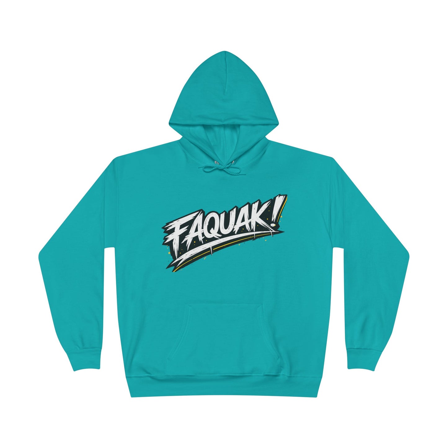 Faquak Graphic Hoodie – "Keep Living It, Keep Faquaking" Streetwear Pullover