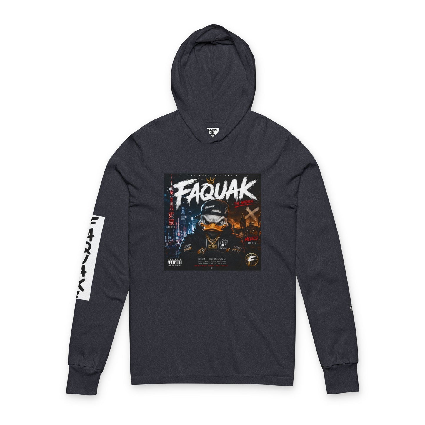 Faquak Graphic Hoodie Tee — Streetwear Long-Sleeve Hooded Shirt