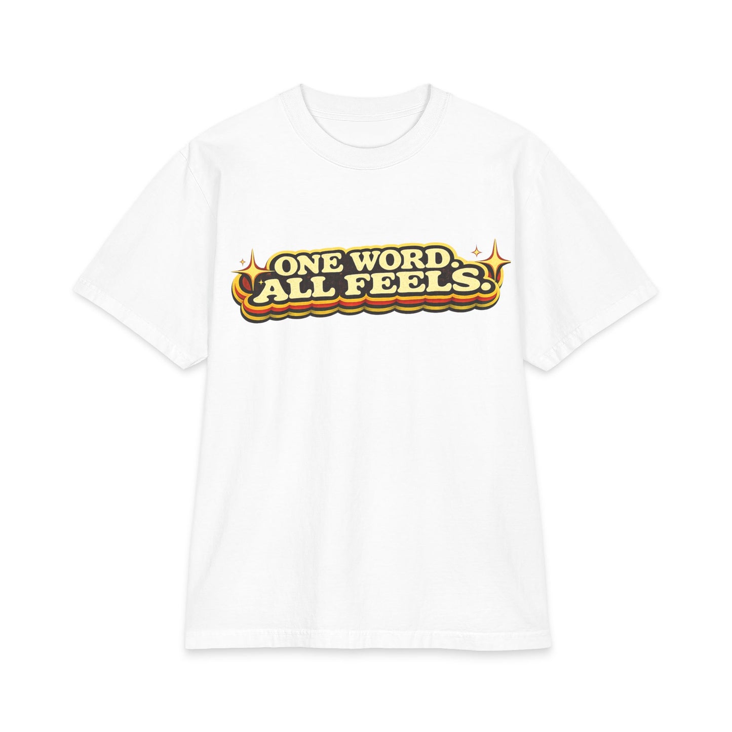 One Word, All Feels T‑Shirt – Retro Script 'FAQUAK!' Graphic Tee