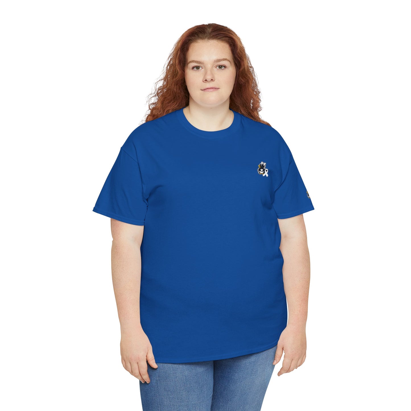 Heavy Cotton Tee.  Lung Cancer Awareness.