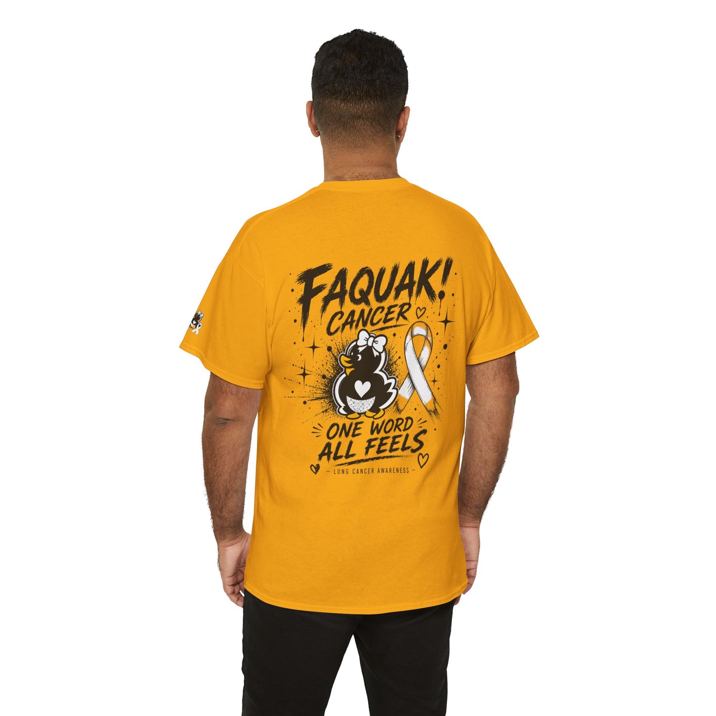 Heavy Cotton Tee.  Lung Cancer Awareness.