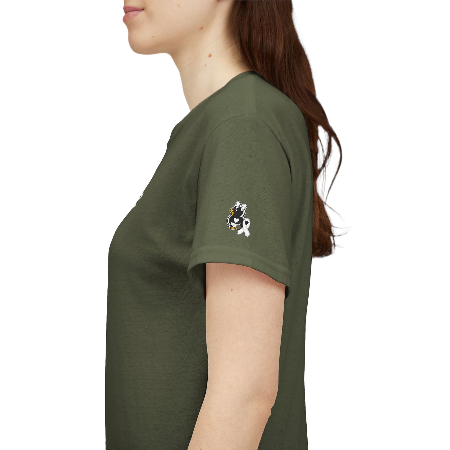 Heavy Cotton Tee.  Lung Cancer Awareness.