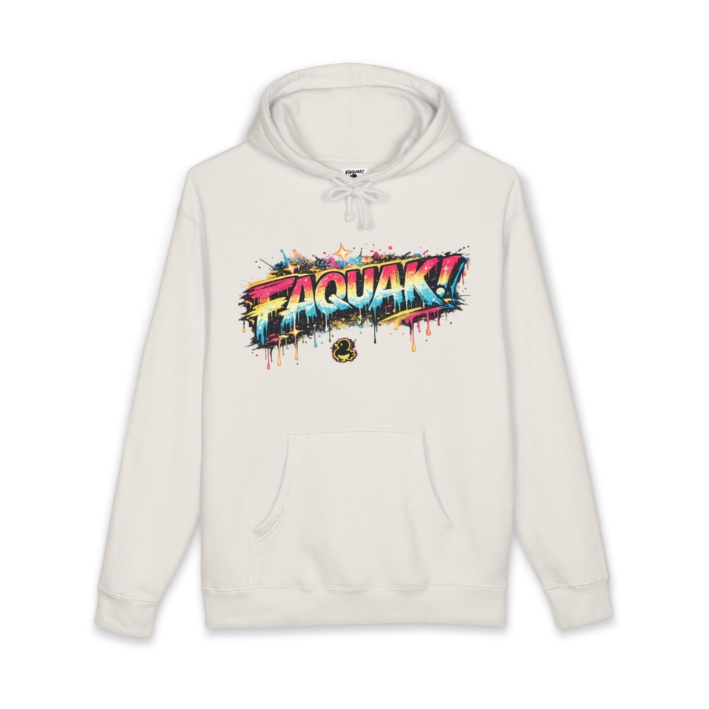Graffiti "ZAQUAK!" Hoodie - Colorful Streetwear Pullover