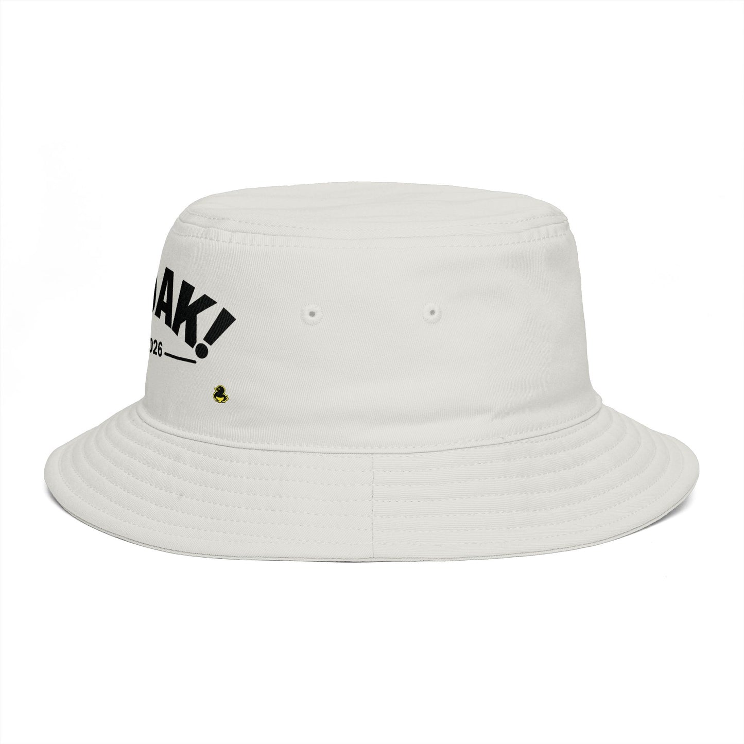 Bucket Hat — 'FAQUAK! Est. 2026' Embroidered Novelty Bucket Hat