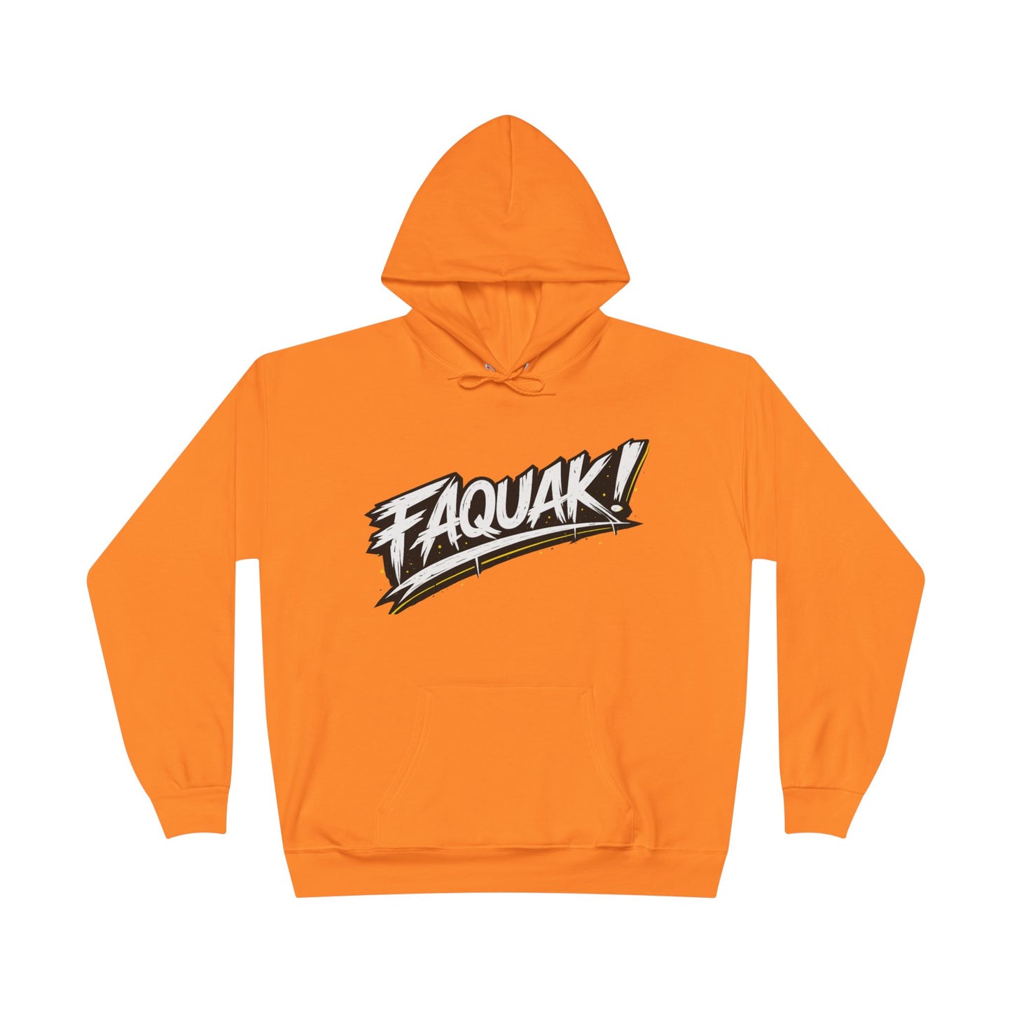 Faquak Graphic Hoodie – "Keep Living It, Keep Faquaking" Streetwear Pullover