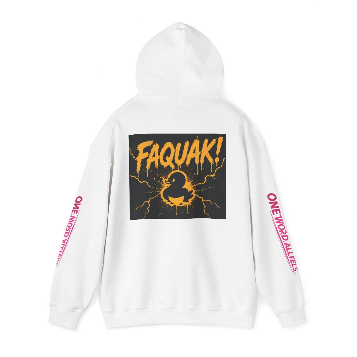 Duck Graphic Hoodie — “FAQUAK!” One Word All Feels Streetwear Hoodie