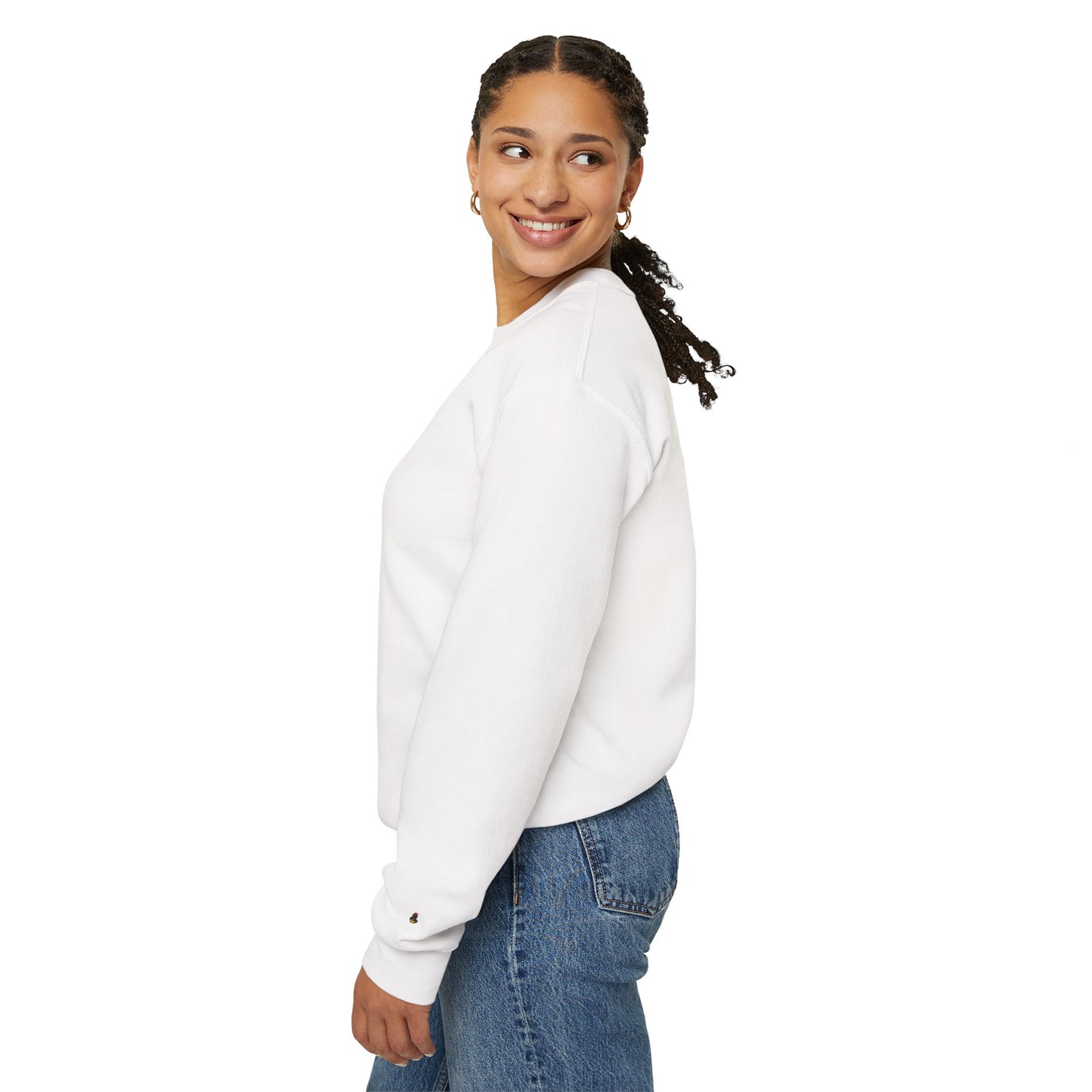Faquak! Coffee First — Crewneck Sweatshirt | Cute Skate Duck Graphic