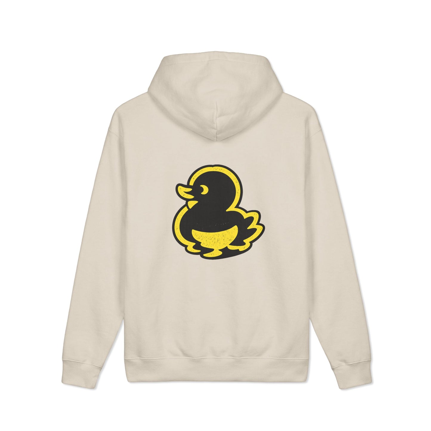 FAQUAK! Graphic Hoodie — Retro Graffiti Front & Yellow Duck Back