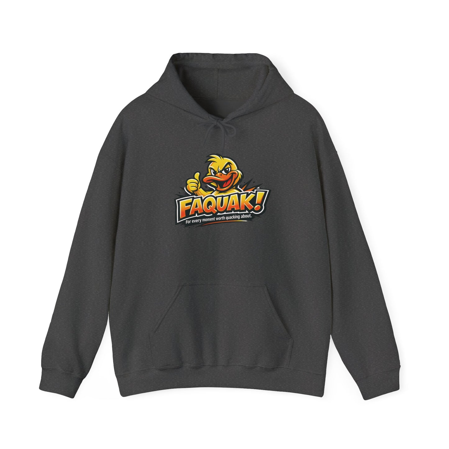 Faquak! Duck Logo Hoodie – Funny Retro Mascot Graphic Sweatshirt