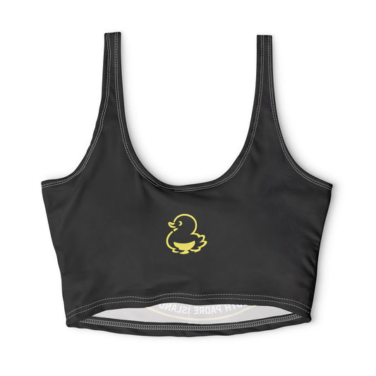 South Padre Island "FAQUAK!" Duck Sports Bra — Funny Beach Vacation Activewear