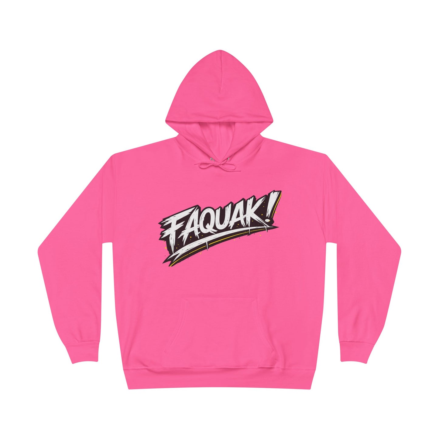 Faquak Graphic Hoodie – "Keep Living It, Keep Faquaking" Streetwear Pullover