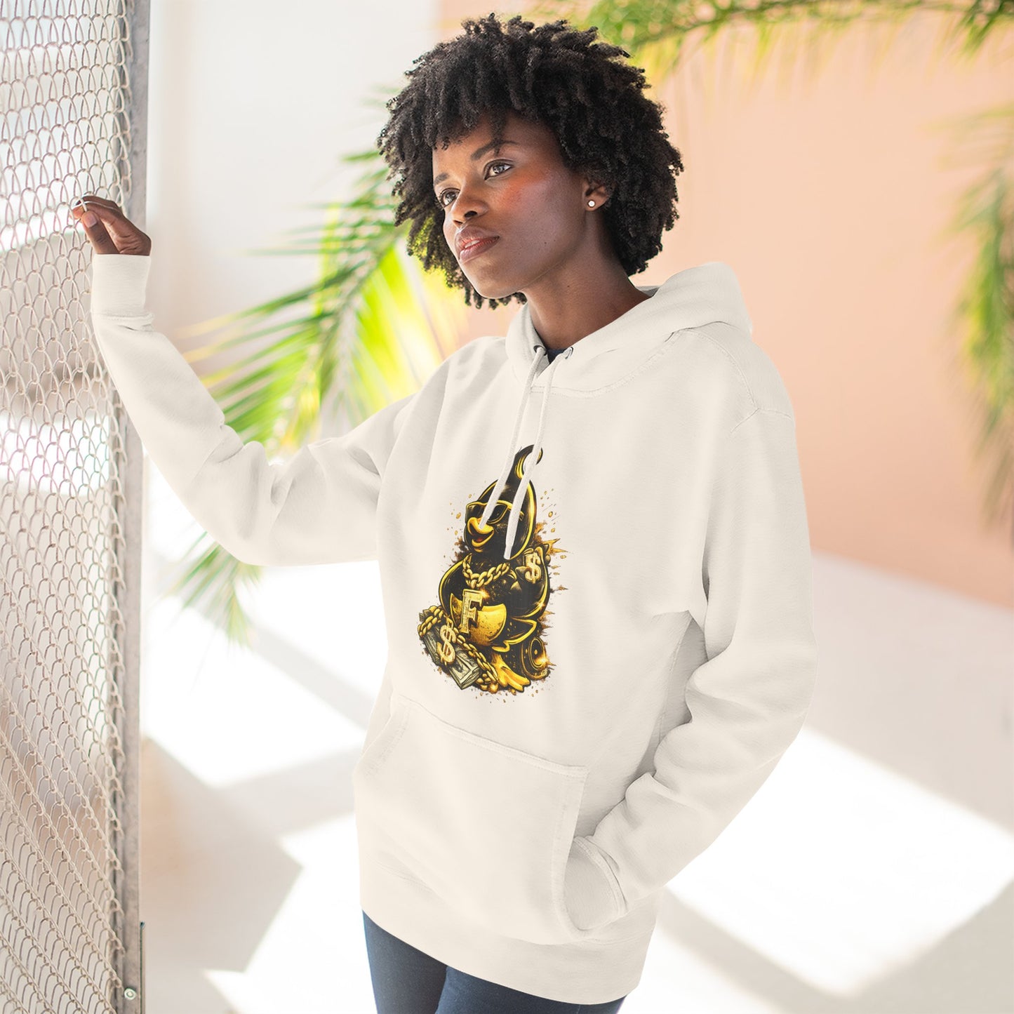 Three-Panel Fleece Hoodie
