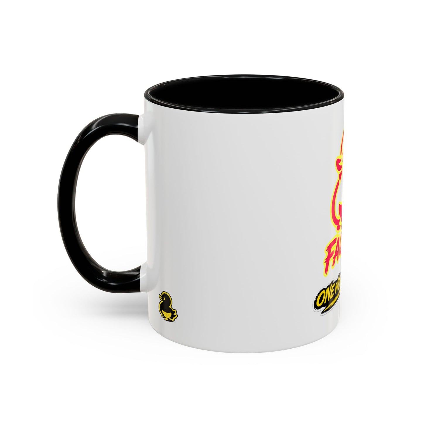 Faquak! Duck Graphic Coffee Mug — Funny One Word All Feels Accent Mug