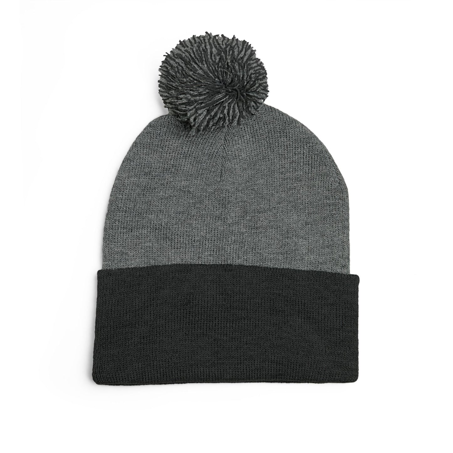 Faquak! Embroidered Pom-Pom Beanie — Cute Cat Heart Design