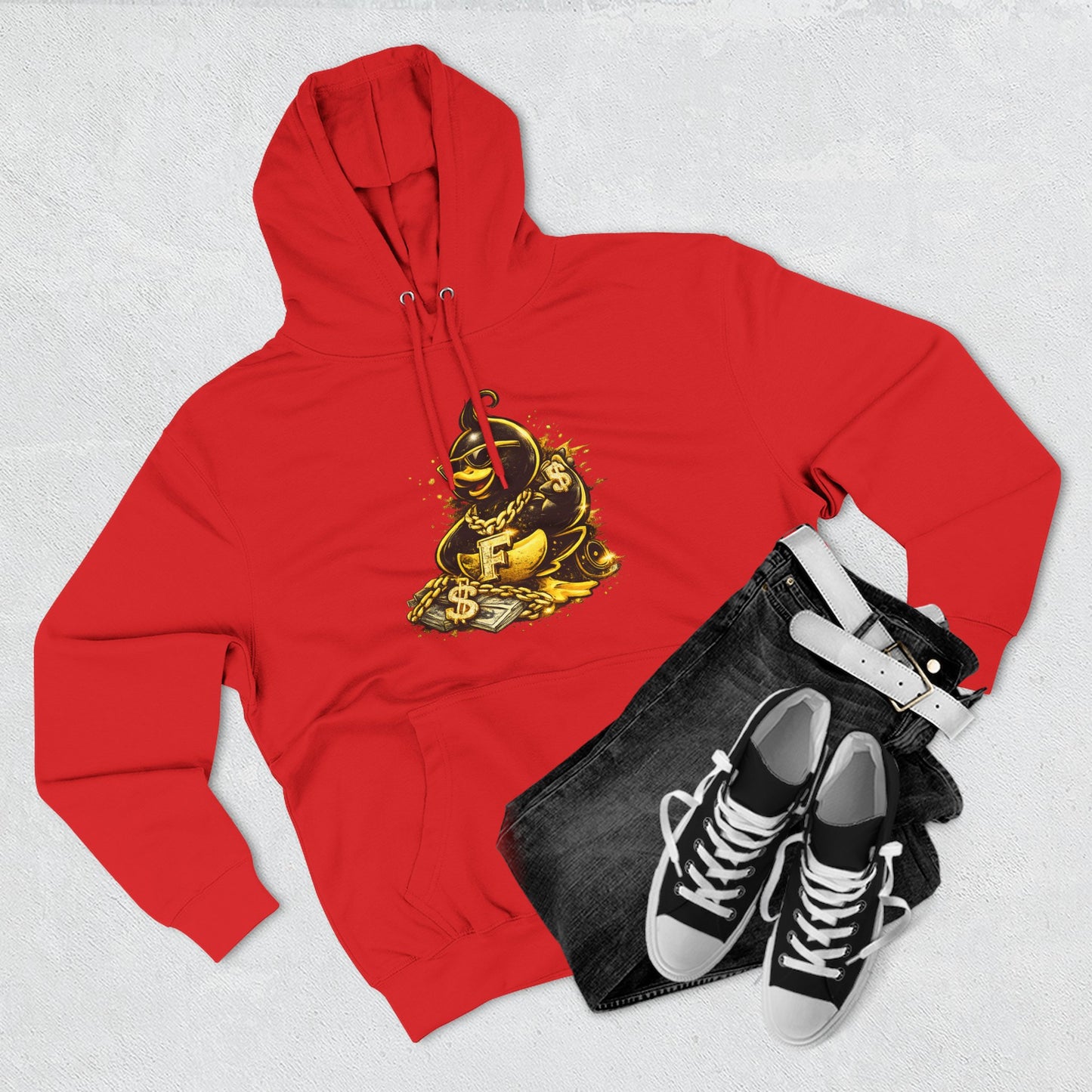 Three-Panel Fleece Hoodie