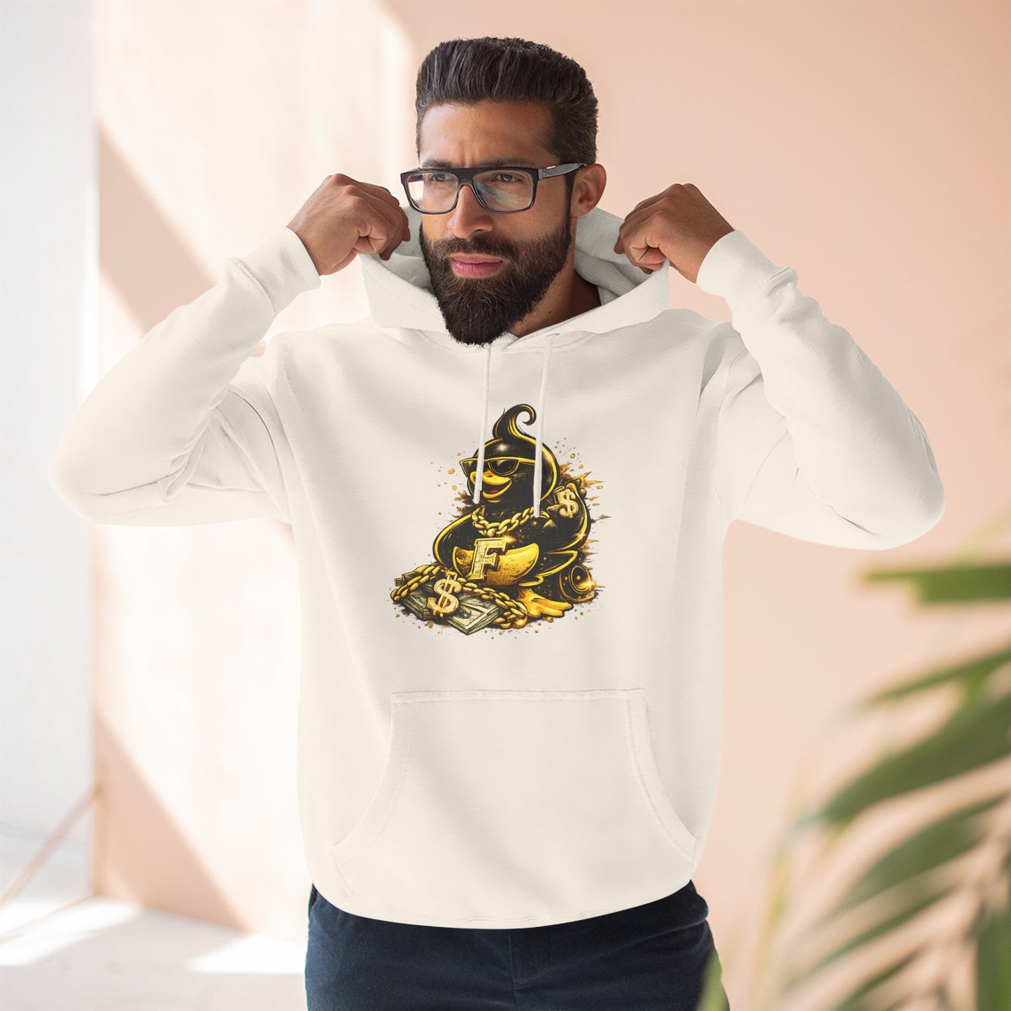 Three-Panel Fleece Hoodie