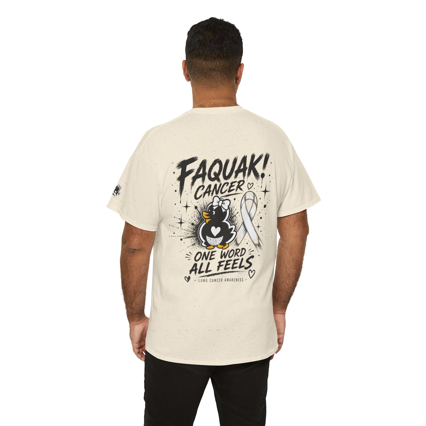 Heavy Cotton Tee.  Lung Cancer Awareness.