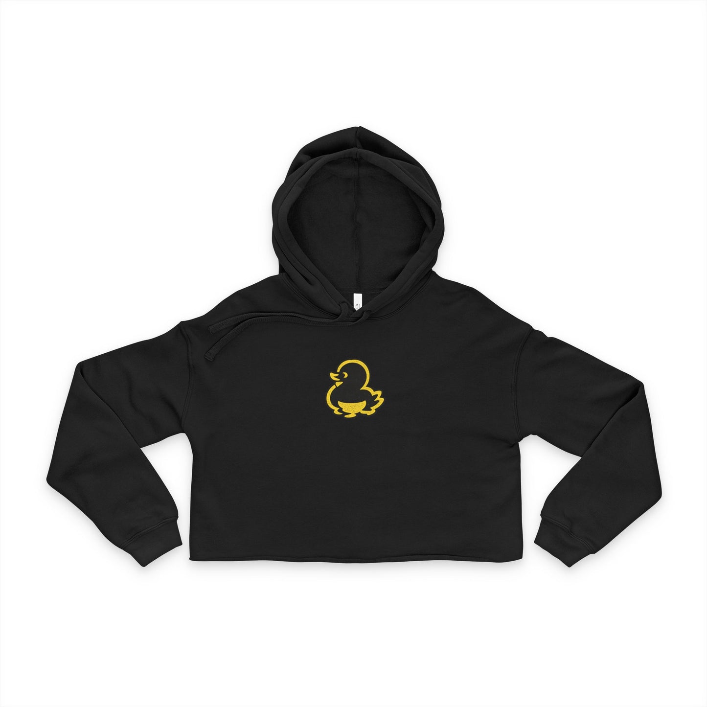Faquak! Cropped Hoodie - Yellow Rubber Duck 'FAQUAK!' Graphic Women's Streetwear