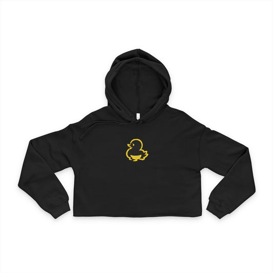 Faquak! Cropped Hoodie - Yellow Rubber Duck 'FAQUAK!' Graphic Women's Streetwear