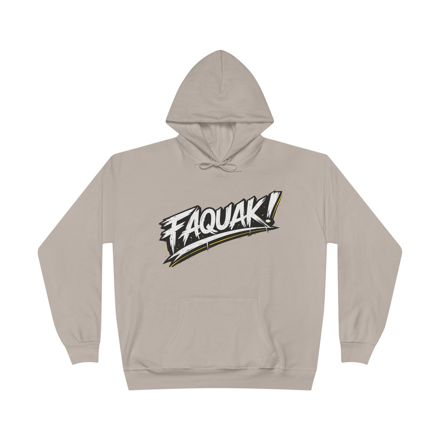 Faquak Graphic Hoodie – "Keep Living It, Keep Faquaking" Streetwear Pullover